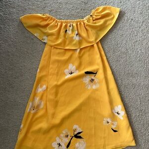 Aritzia Off the Shoulder Floral Dress with Pockets